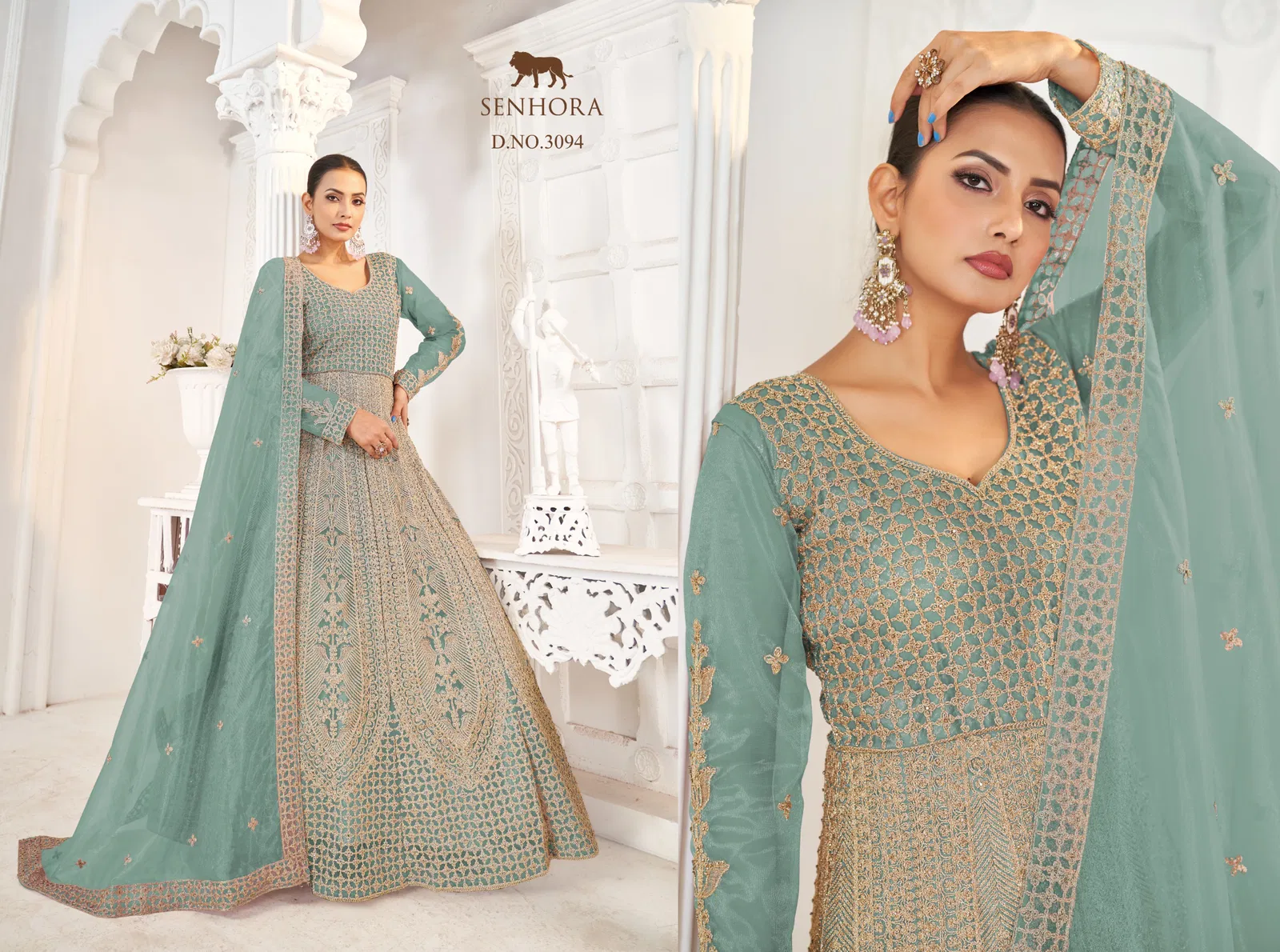 Ibadat By Senhora Butterfly Net Gown With Dupatta Wholesale Market In Surat